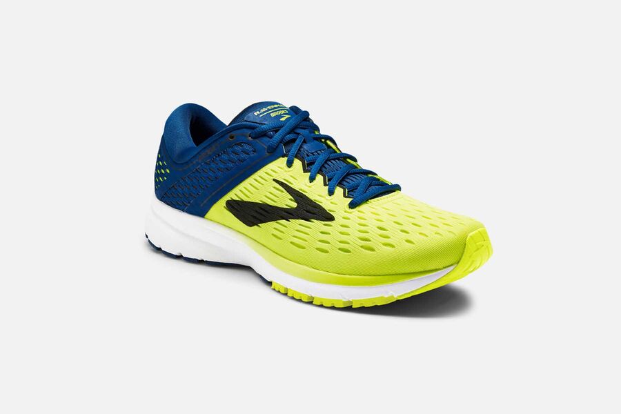 Brooks Ravenna 9 Mens UK - Brooks Mens Road Running Shoes Blue/Yellow ...